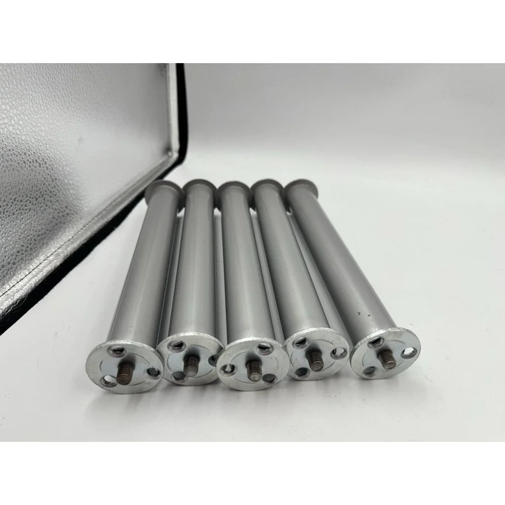 Set Of 5 Metal Furniture Support Legs Screw-In Preowned